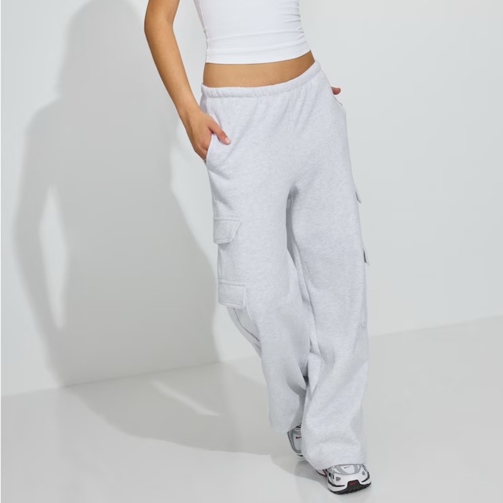 Garage Grey Cargo Straight Leg Sweatpants